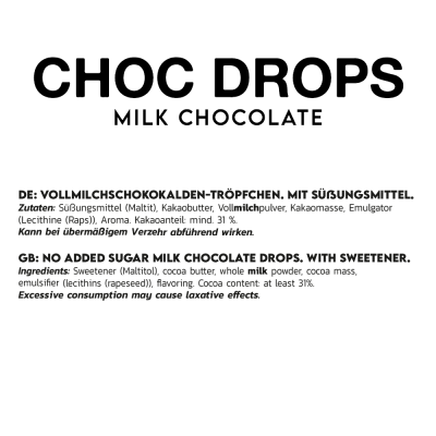 Inlead Choc Drops 150 g Milk Chocolate