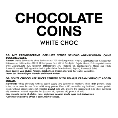 Inlead Chocolate Coins 150 g-White Choc