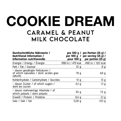 Inlead Cookie Dream Caramel & Peanut 125 g-Milk Choc