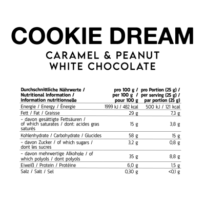 Inlead Cookie Dream Caramel & Peanut 125 g-White Choc